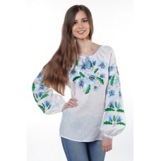 Boho Style Ukrainian Embroidered Folk Blouse "Glo" Mallows